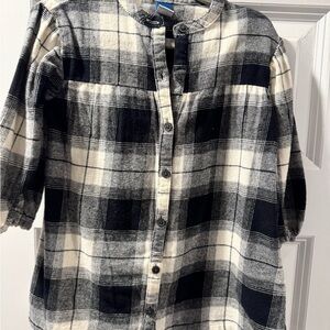 Old Navy Black and White Checkered Shirt